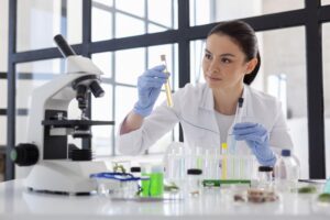 pharmallianceewoman looking tube medium shot